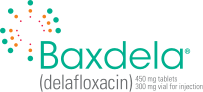 BAXDELA (delafloxacin) 450 mg tablets • 300 mg vial for injection